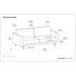 Stevens Modern 81 inch Wide Sofa in Butternut Brown Genuine Leather