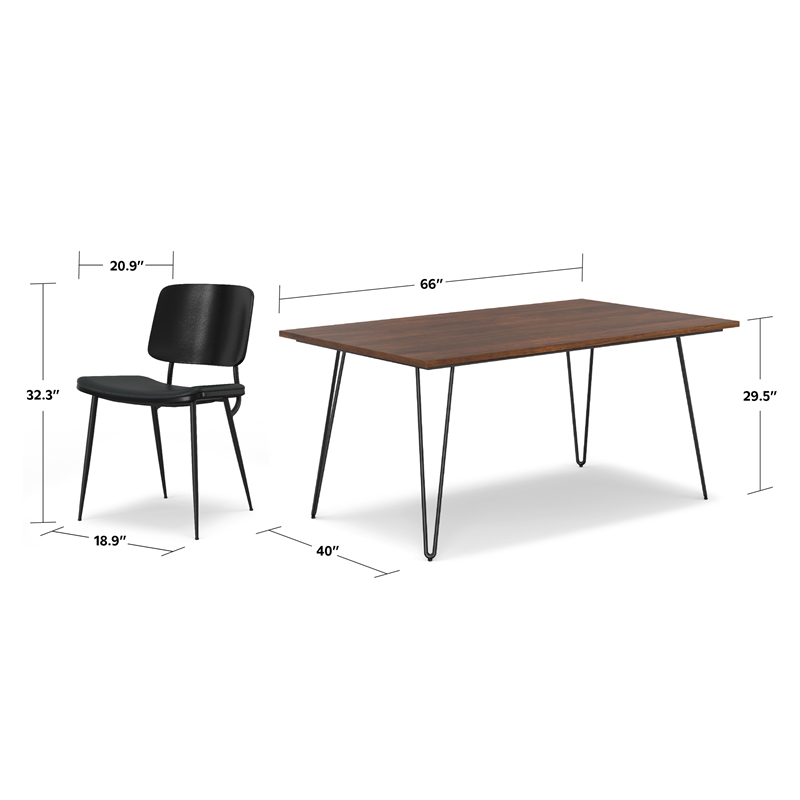 Hayley & Hunter 7-Piece Dining Set with Walnut Veneer