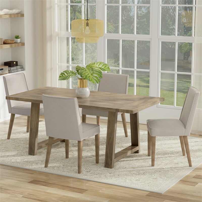 Bartow & Whitley 5-Piece Dining Set in Gray