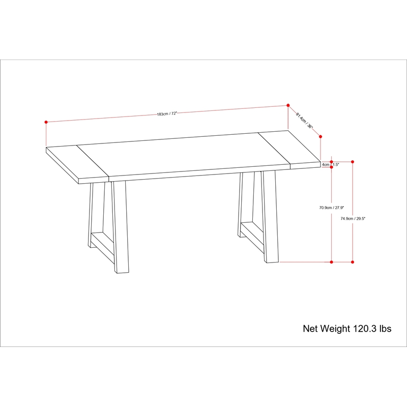 Bartow & Whitley 5-Piece Dining Set in Gray
