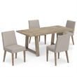 Bartow & Whitley 5-Piece Dining Set in Gray