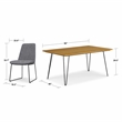 Simpli Home Corina & Hunter 7-Piece Dining Set with Oak Veneer