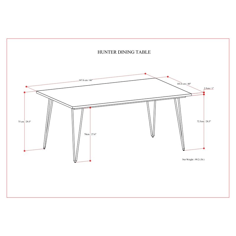 Simpli Home Corina & Hunter 7-Piece Dining Set with Oak Veneer