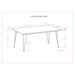 Simpli Home Corina & Hunter 7-Piece Dining Set with Oak Veneer