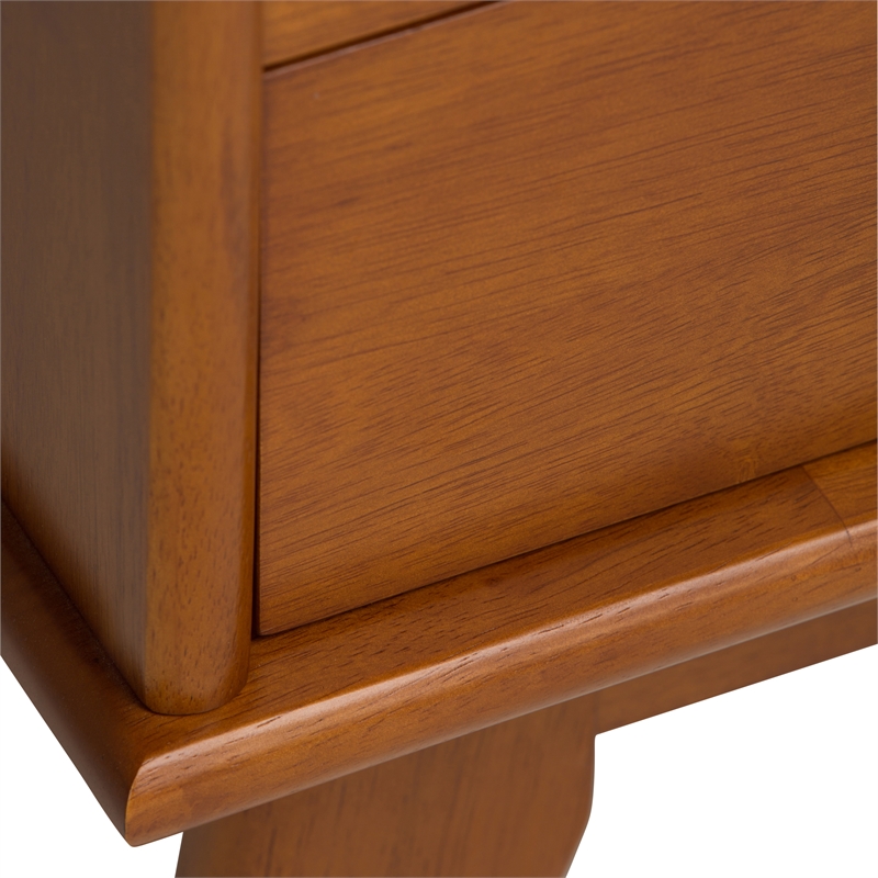 Draper 35W 6 Cubbie Bookcase with Drawer (Set of 2) in Teak Brown
