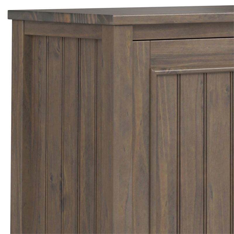 Lev SOLID WOOD 32 inch Wide  Storage Cabinet with Doors Set of 2 in Smoky Brown