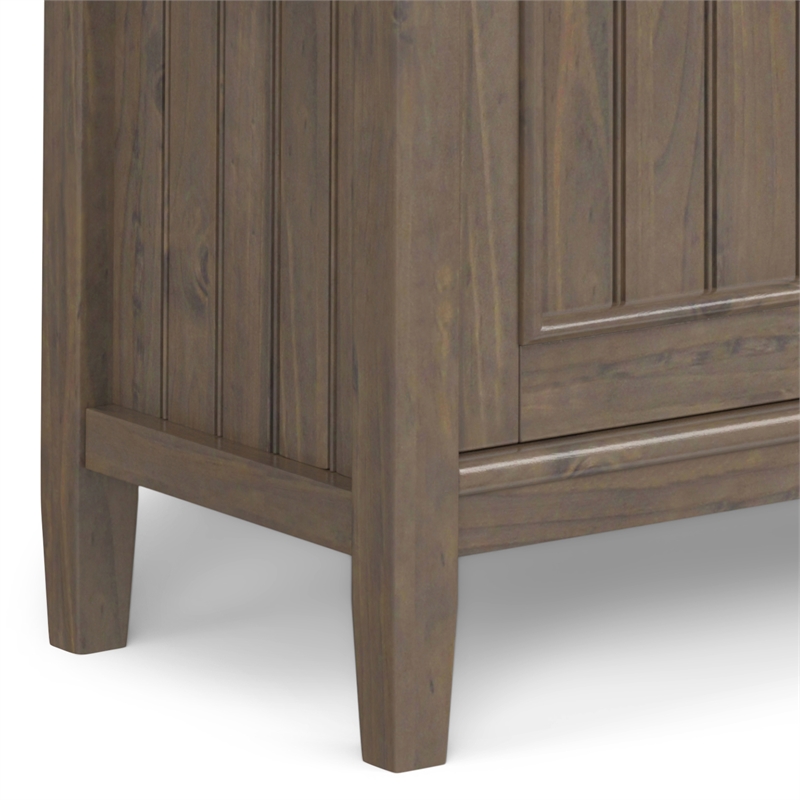 Lev SOLID WOOD 32 inch Wide  Storage Cabinet with Doors Set of 2 in Smoky Brown