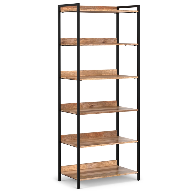 Kelsey 50W Bookcase Unit with Open and Closed Storage in Natural