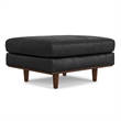 Morrison 33 inch WD Modern Table Ottoman in Lead Black Genuine Leather