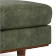 Morrison 33 inch Wide Modern Table Ottoman in Moss Green Genuine Leather