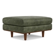 Morrison 33 inch Wide Modern Table Ottoman in Moss Green Genuine Leather