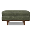 Morrison 33 inch Wide Modern Table Ottoman in Moss Green Genuine Leather