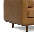 Simpli Home Morrison 42 inch Wide Mid-Century Modern Arm Chair in Sienna