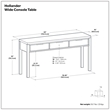 Hollander 60 inch Wide Solid Wood Contemporary Console Table in Black