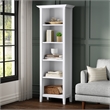 Amherst 24 inch Wide Solid Wood Transitional 5 Shelf Bookcase in White