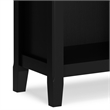 Amherst 24 inch Wide Solid Wood Transitional 5 Shelf Bookcase in Black