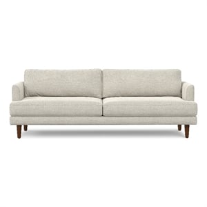 Livingston 90 inch Wide Modern Sofa in Cream White Woven-Blend Fabric