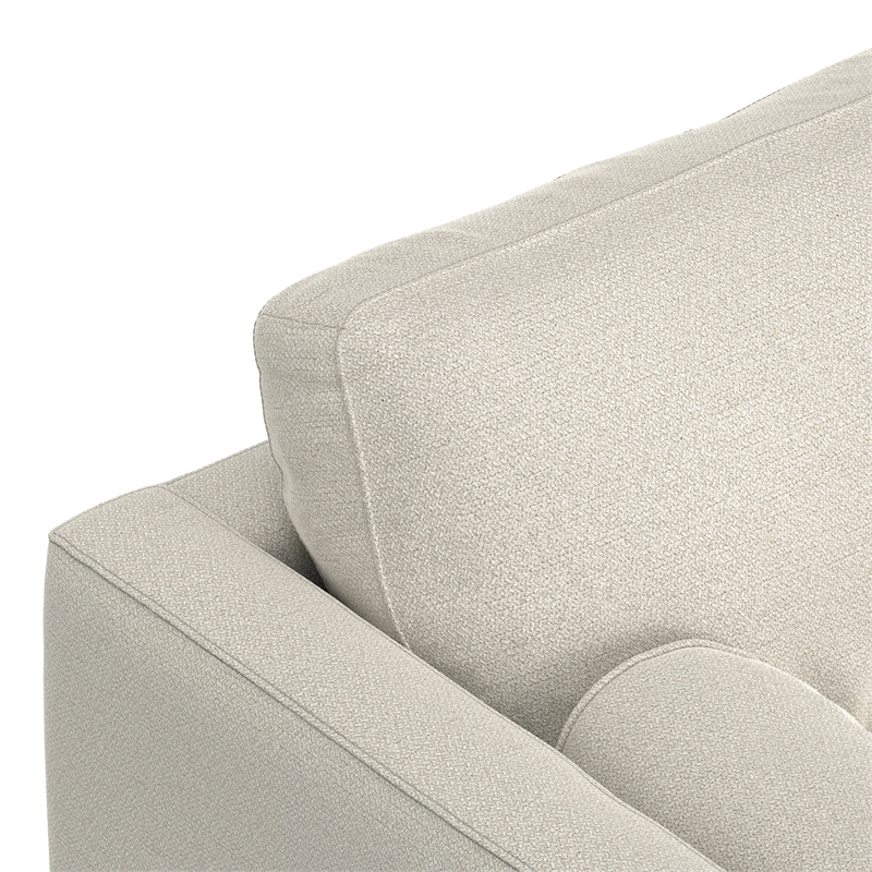Morrison 89 inch Wide Mid-Century Modern Sofa in Cream White Woven-Blend Fabric