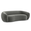 Sherri 89 inch Wide Contemporary Sofa in Stone Gray Boucle Performance Fabric