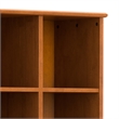 Draper 42 inch Wide Solid Hardwood Mid-Century Storage Bookcase in Teak Brown