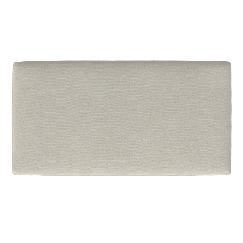 Morrison 49 inch Wide Modern Table Ottoman in Cream White Woven-Blend Fabric
