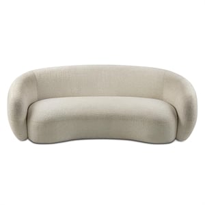 Sherri 89inch Wide Contemporary Sofa in Vanilla Cream Boucle Performance Fabric