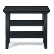 Acadian 14 inch Solid Wood Transitional Narrow Side Table in Black (Set of 2)