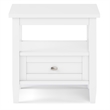 Warm Shaker 20 inch Solid Wood Transitional End Table in White (Set of 2)