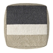 Claudette 18 inch Wide Boho Pouf in Multicolor Acrylic Fabric& Assembled