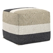 Claudette 18 inch Wide Boho Pouf in Multicolor Acrylic Fabric& Assembled