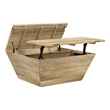 Abba 36 inch Wide Solid Mango Modern Lift Top Coffee Table in Natural