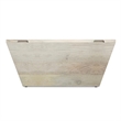 Abba 36 inch Wide Solid Mango Modern Lift Top Coffee Table in White Wash