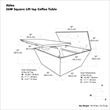 Abba 36 inch Wide Solid Mango Modern Lift Top Coffee Table in White Wash