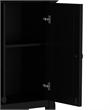 Amherst 32 inch Wide Solid Wood Transitional Low Storage Cabinet in Black