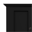 Amherst 32 inch Wide Solid Wood Transitional Low Storage Cabinet in Black