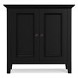 Amherst 32 inch Wide Solid Wood Transitional Low Storage Cabinet in Black