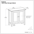 Amherst 32 inch Wide Solid Wood Transitional Low Storage Cabinet in Black