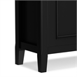 Amherst 32 inch Wide Solid Wood Transitional Low Storage Cabinet in Black