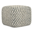 Beatrix 18 inch Wide Boho Pouf in Multicolor PET Polyester& Assembled