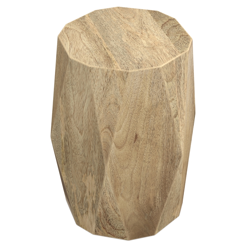 Judson 15 inch Wide Solid Mango Contemporary End Table in Natural & Assembled