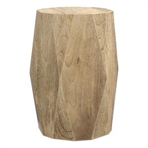 Judson 15 inch Wide Solid Mango Contemporary End Table in Natural & Assembled