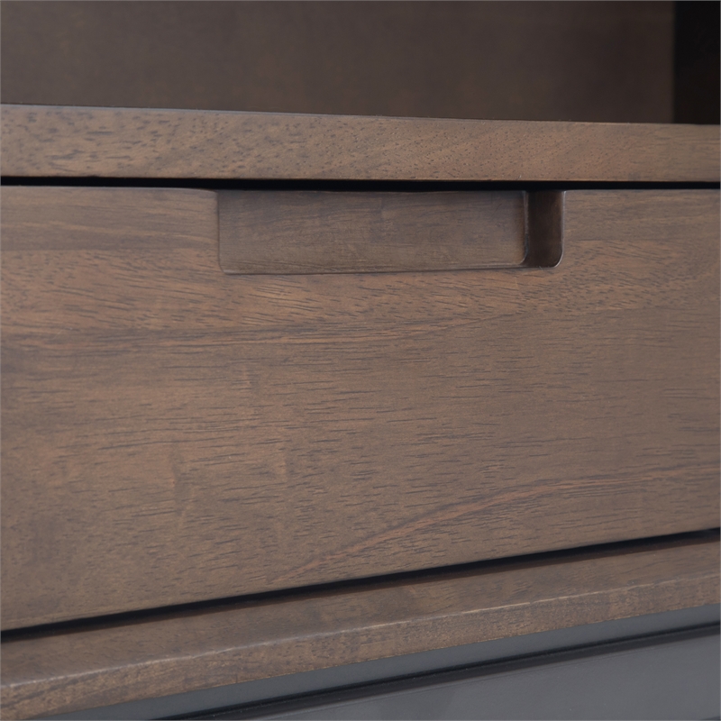Banting 30 inch Solid Wood Bookcase 3-piece Set in Walnut Brown