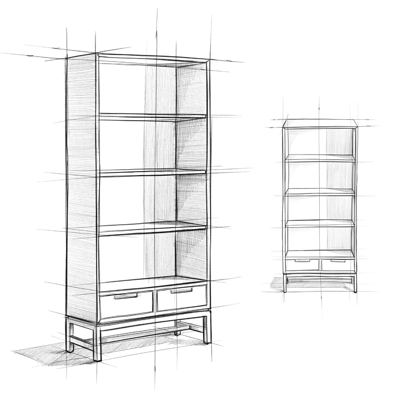 Banting 30 inch Solid Wood Bookcase 3-piece Set in Walnut Brown