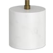 Turner 12 inch Wide Solid Mango/Genuine Marble/Iron Modern End Table in Multi