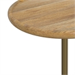 Turner 12 inch Wide Solid Mango/Genuine Marble/Iron Modern End Table in Multi