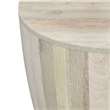 Elmbrook 21 inch Wide Solid Mango Modern End Table in White Wash& Assembled