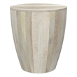 Elmbrook 21 inch Wide Solid Mango Modern End Table in White Wash& Assembled