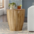 Elmbrook 21 inch Wide Solid Mango Modern End Table in Natural& Assembled
