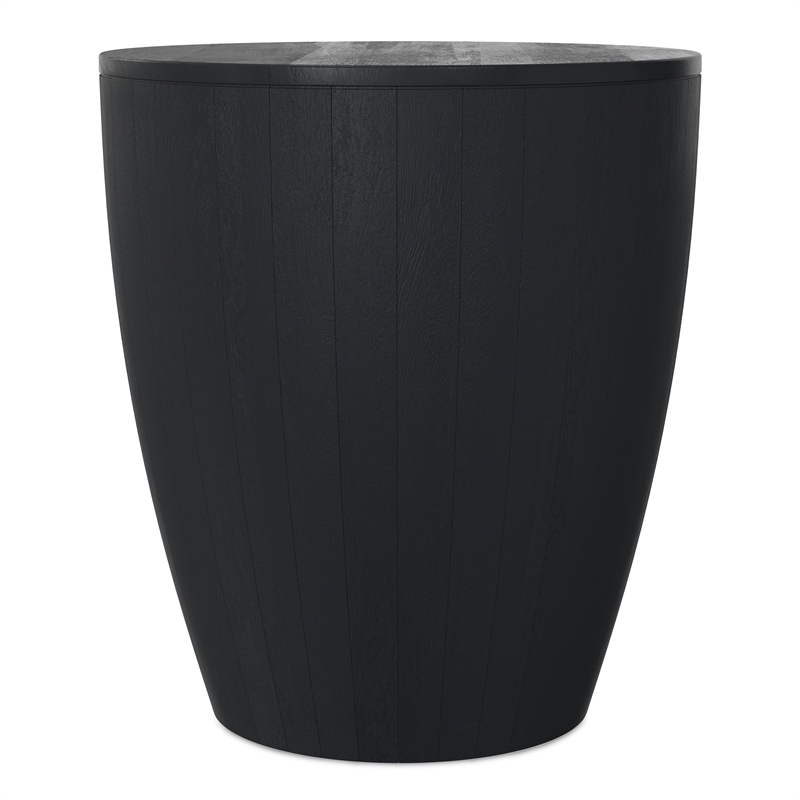 Elmbrook 21 inch Wide Solid Mango Modern End Table in Black& Assembled