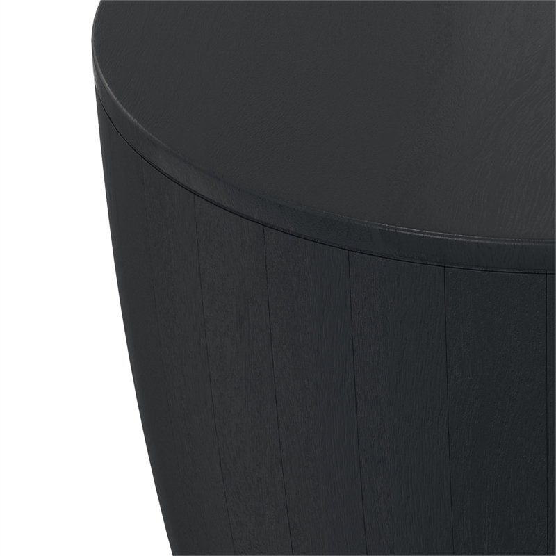 Elmbrook 21 inch Wide Solid Mango Modern End Table in Black& Assembled